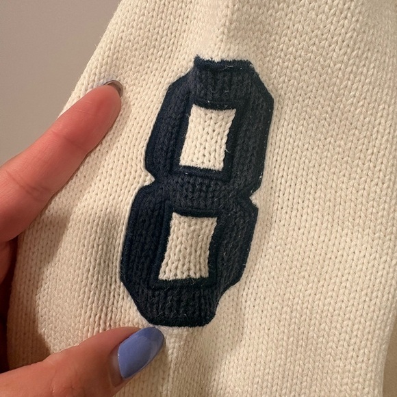 VTG Tommy Hilfiger Men's Cream Quarter-Zip Knit Sweater - Picture 5 of 5